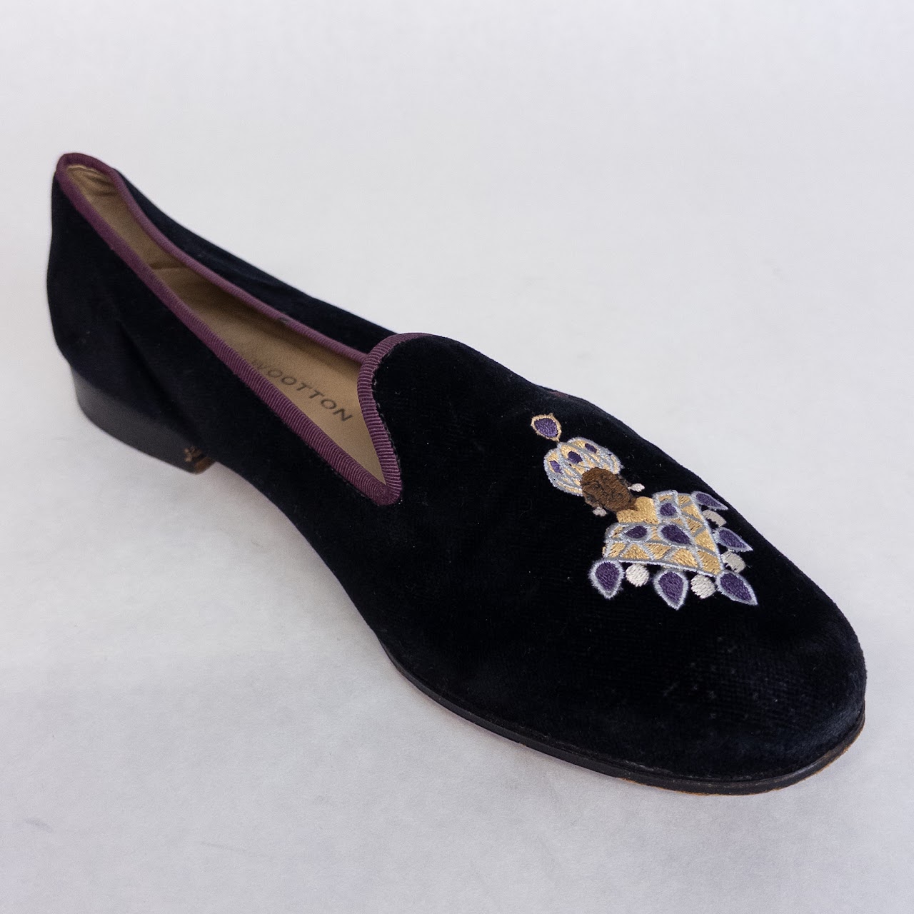 Stubbs & Wootton Embroidered Velvet Slippers