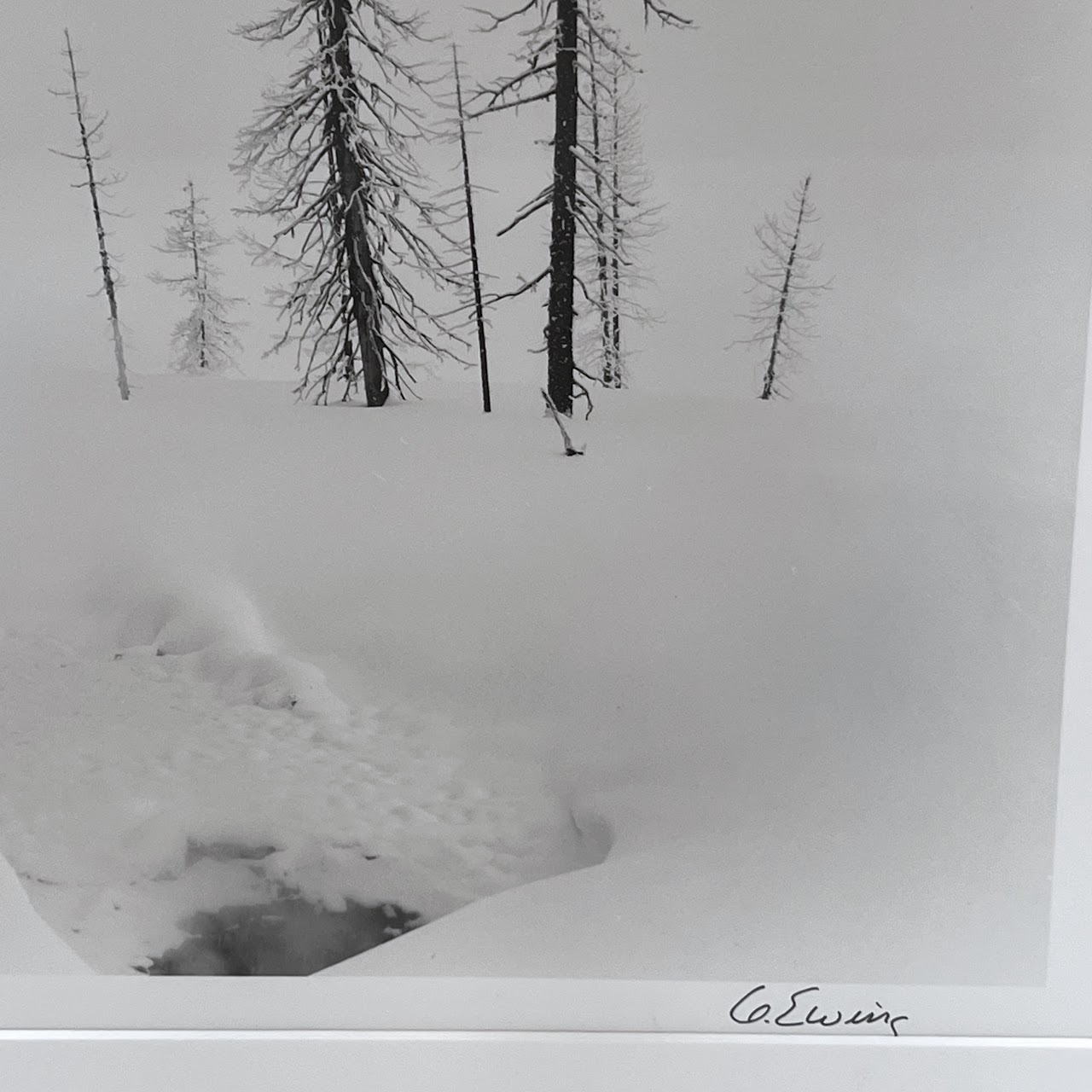 Gifford Ewing Signed Snowy Landscape Photograph #2