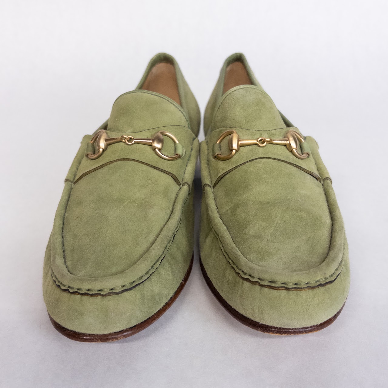 Gucci Suede Horsebit Loafers