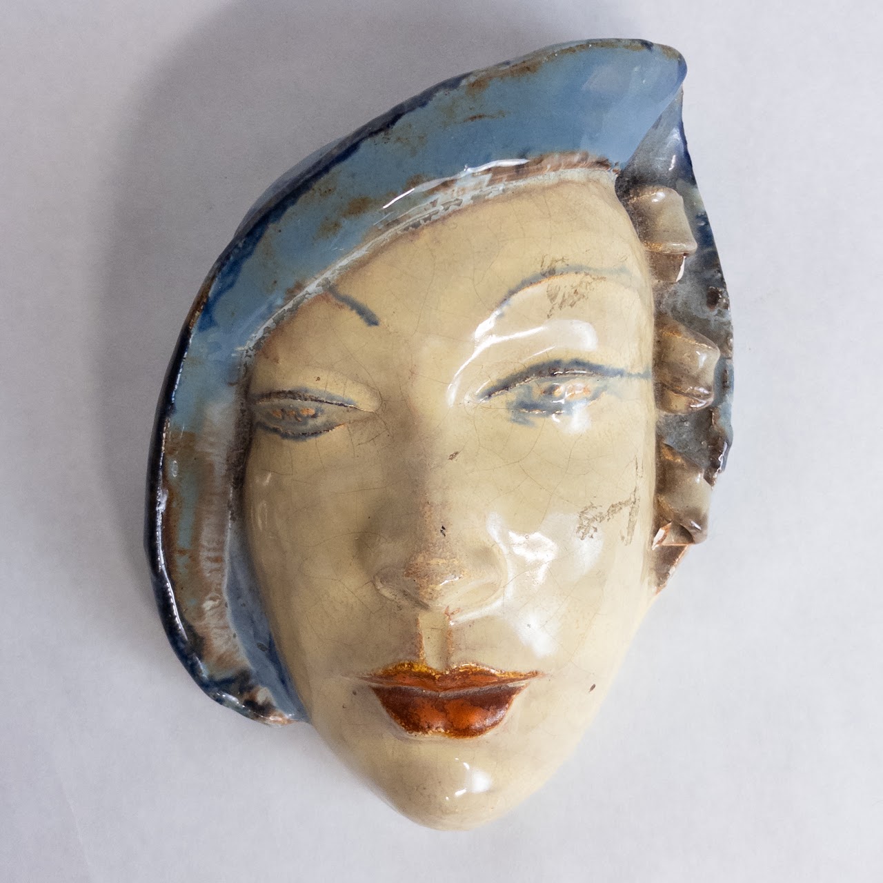 Walter Bosse Ceramic Wall Mask Sculpture Pair