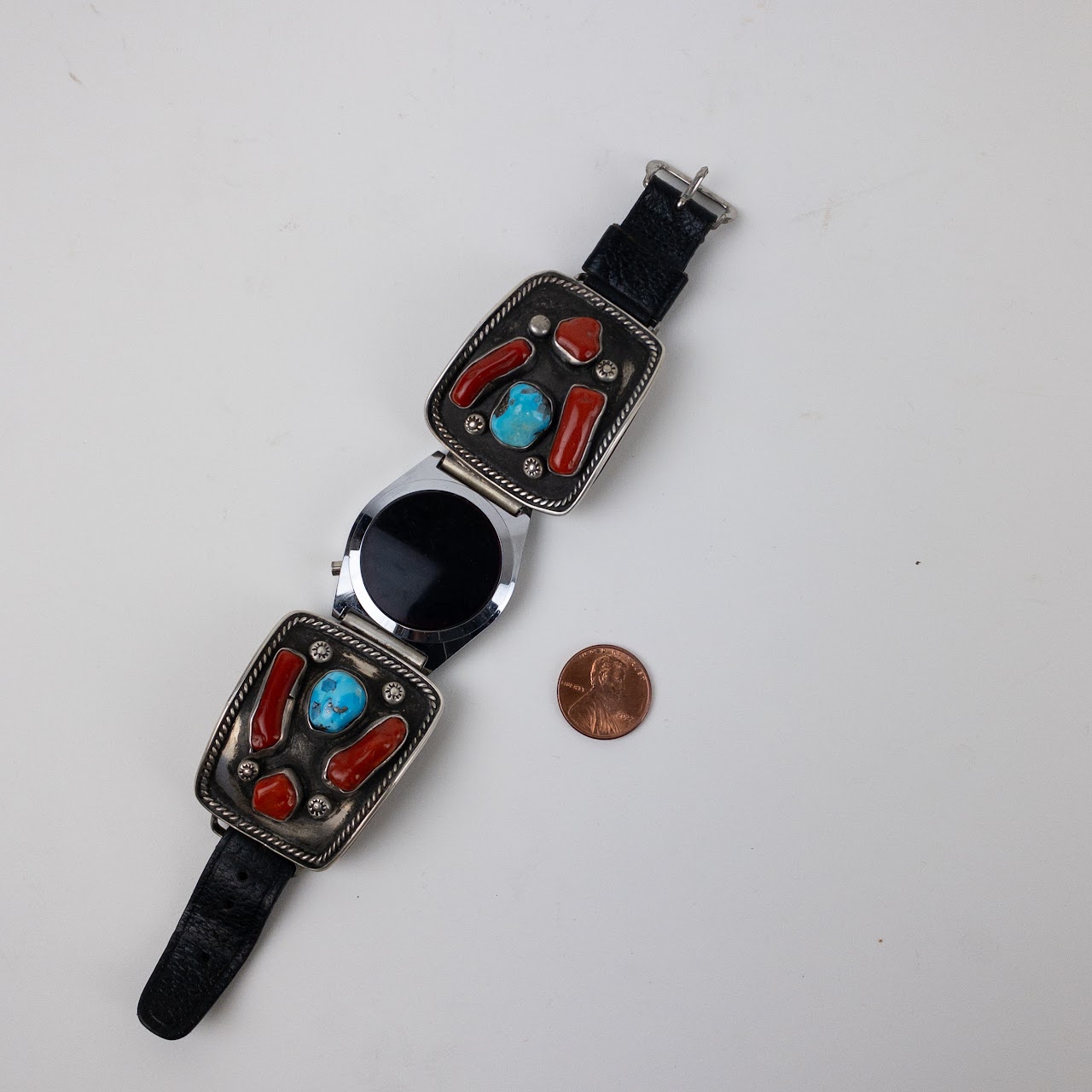 1970's LED Watch with Navajo Sterling Bracelet