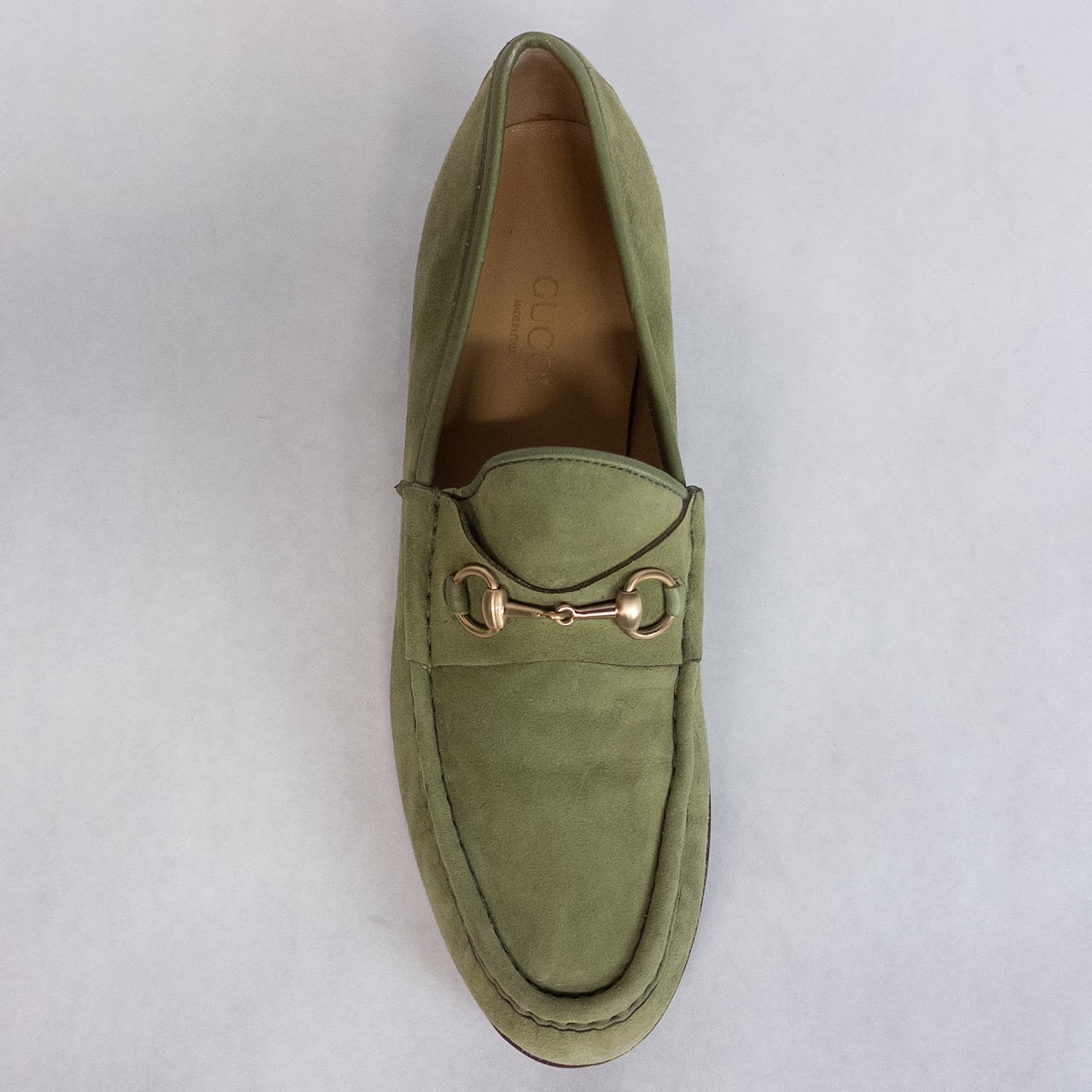 Gucci Suede Horsebit Loafers