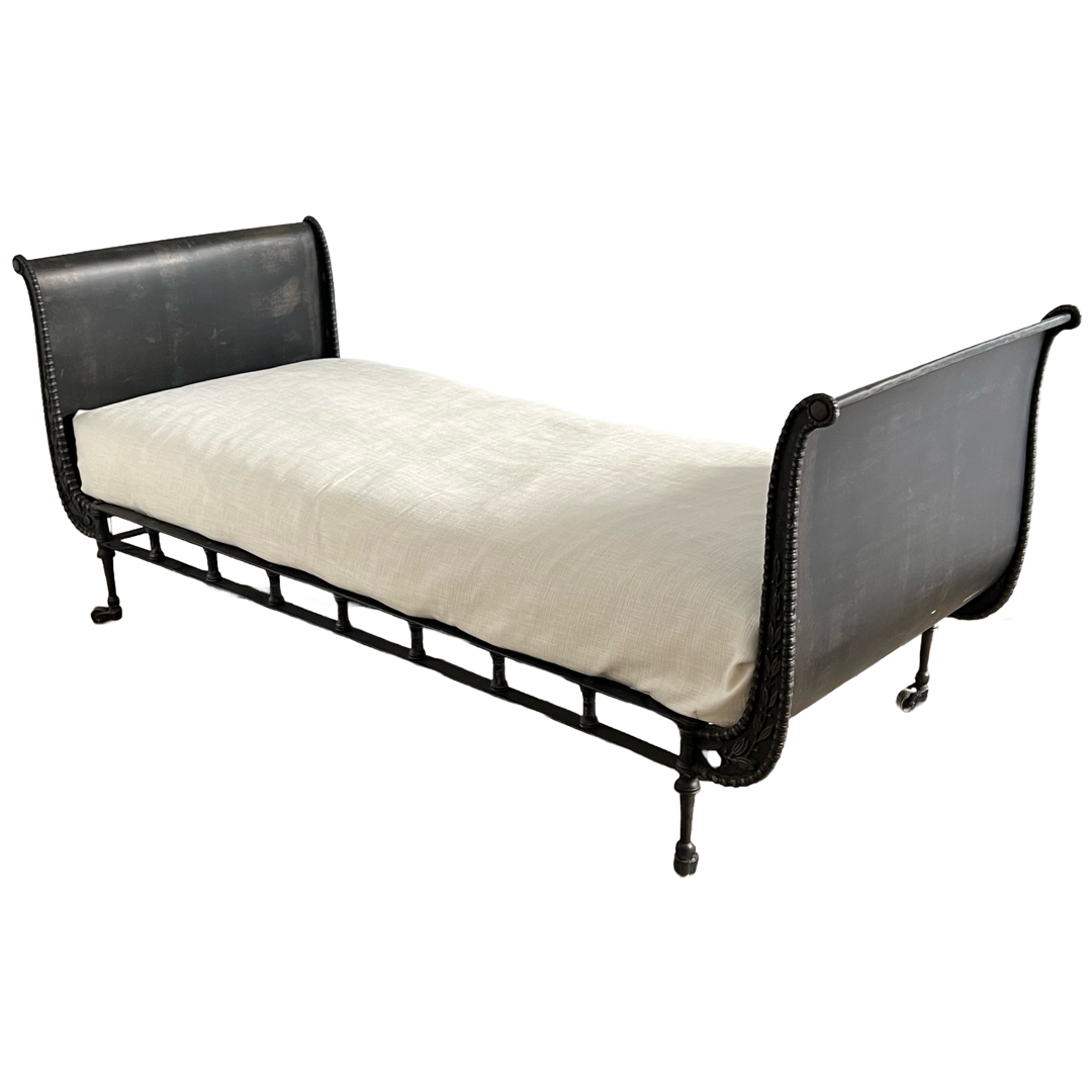 Restoration Hardware 19th C. French Empire Style Cast Iron Daybed