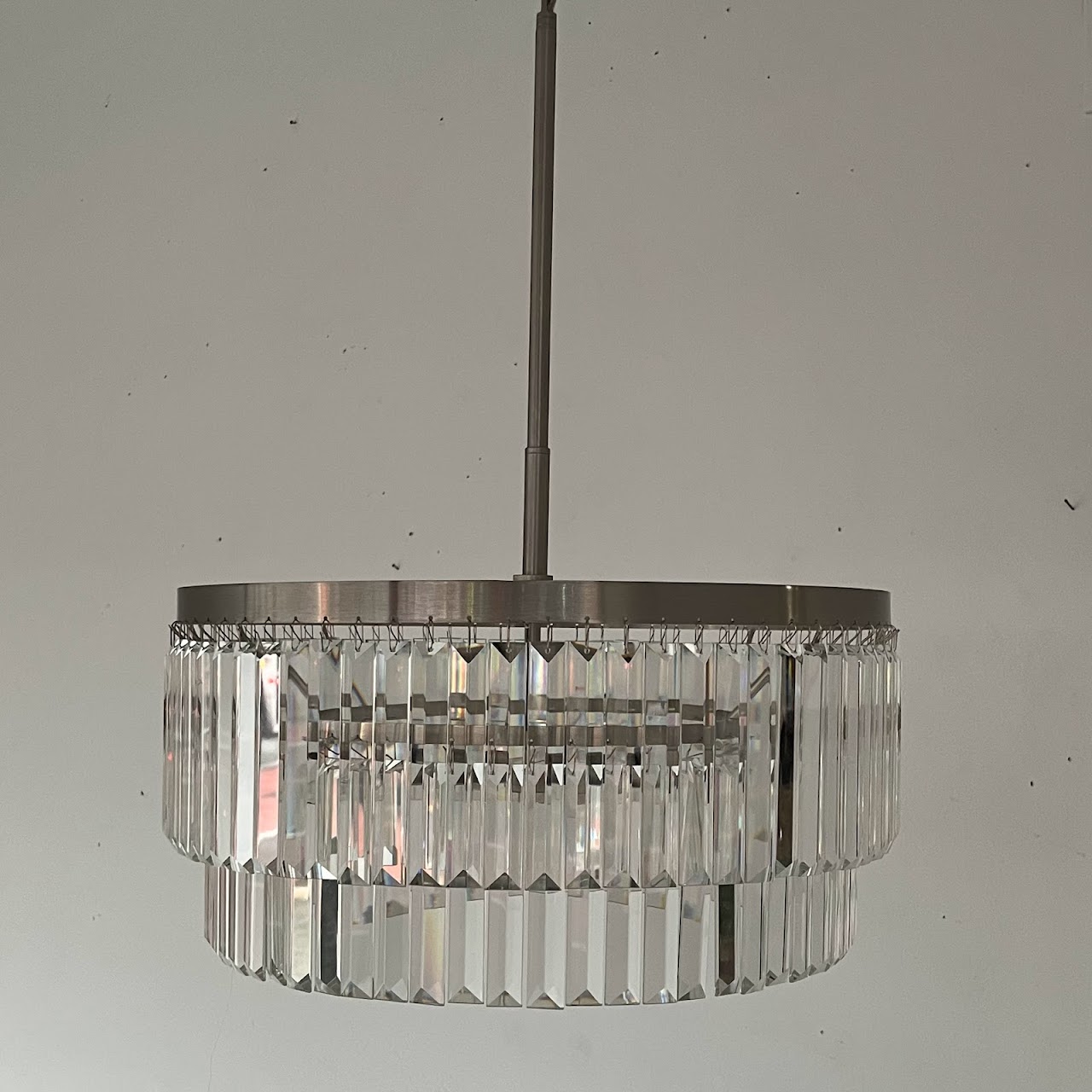 Contemporary Crystal Three Light Chandelier