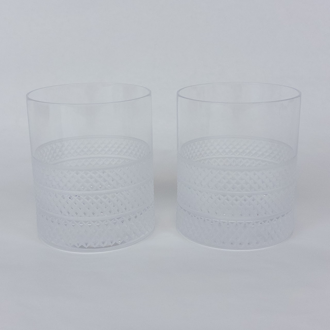 Tiffany & Co. Diamond Point Set Of Four Old Fashioned Glasses