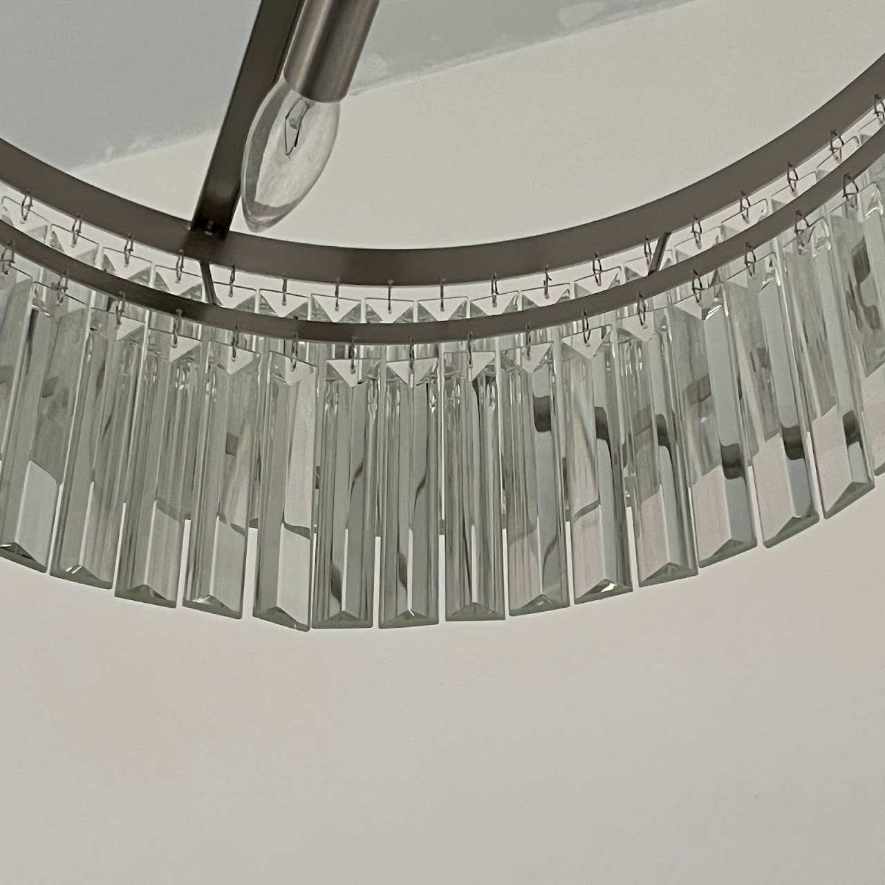 Contemporary Crystal Three Light Chandelier