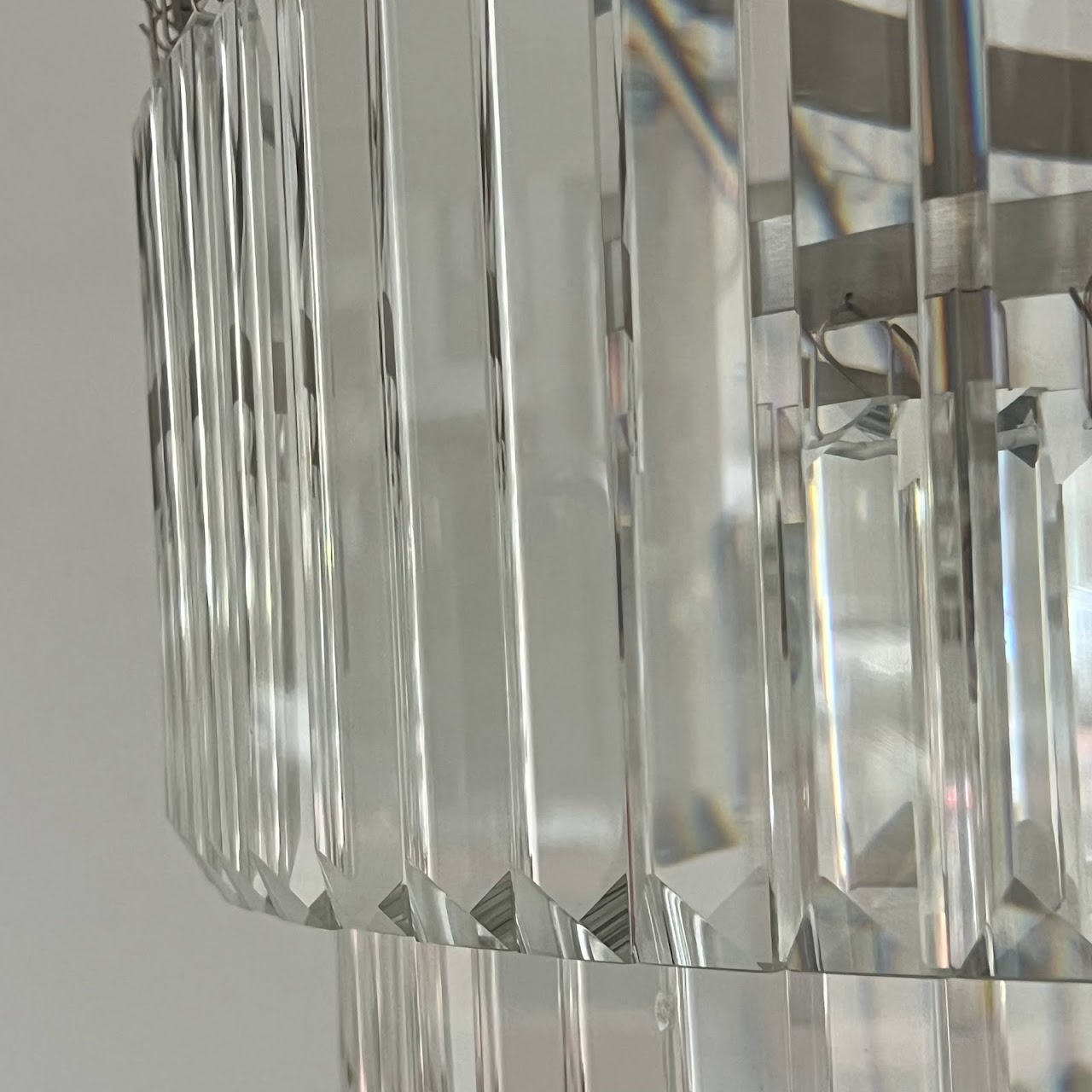 Contemporary Crystal Three Light Chandelier