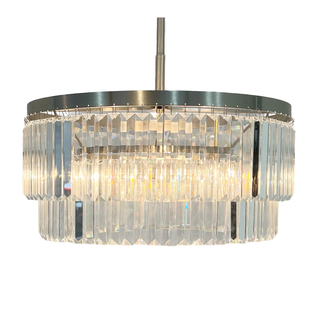 Contemporary Crystal Three Light Chandelier