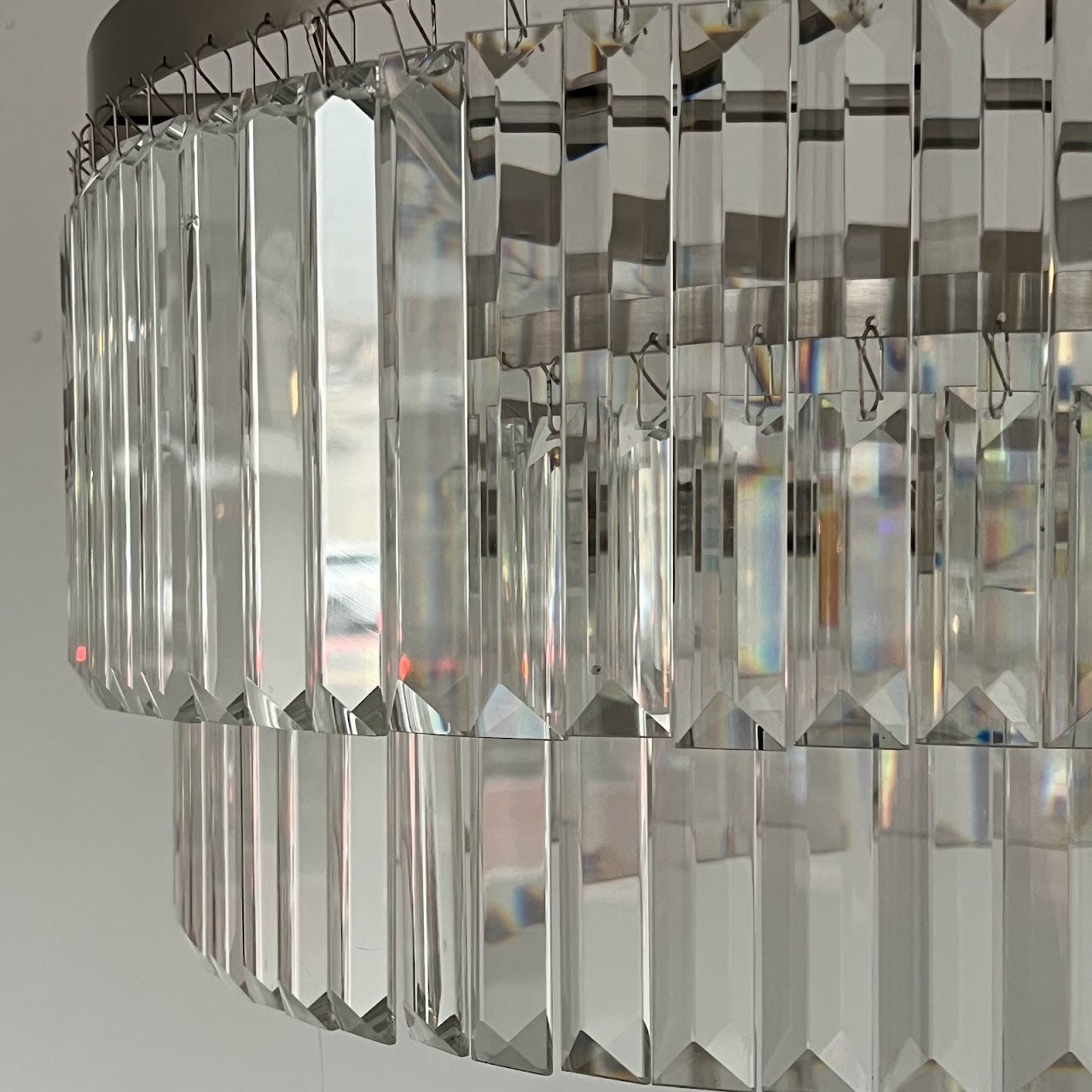 Contemporary Crystal Three Light Chandelier