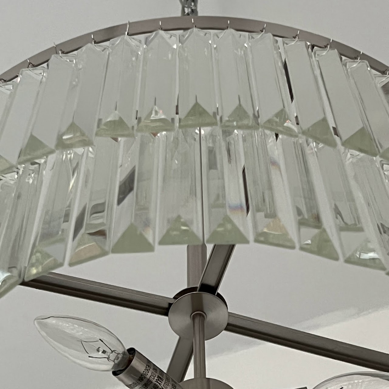 Contemporary Crystal Three Light Chandelier