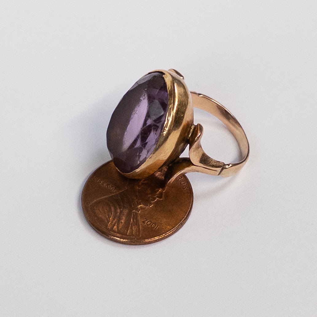 14K Gold and Amethyst Ring