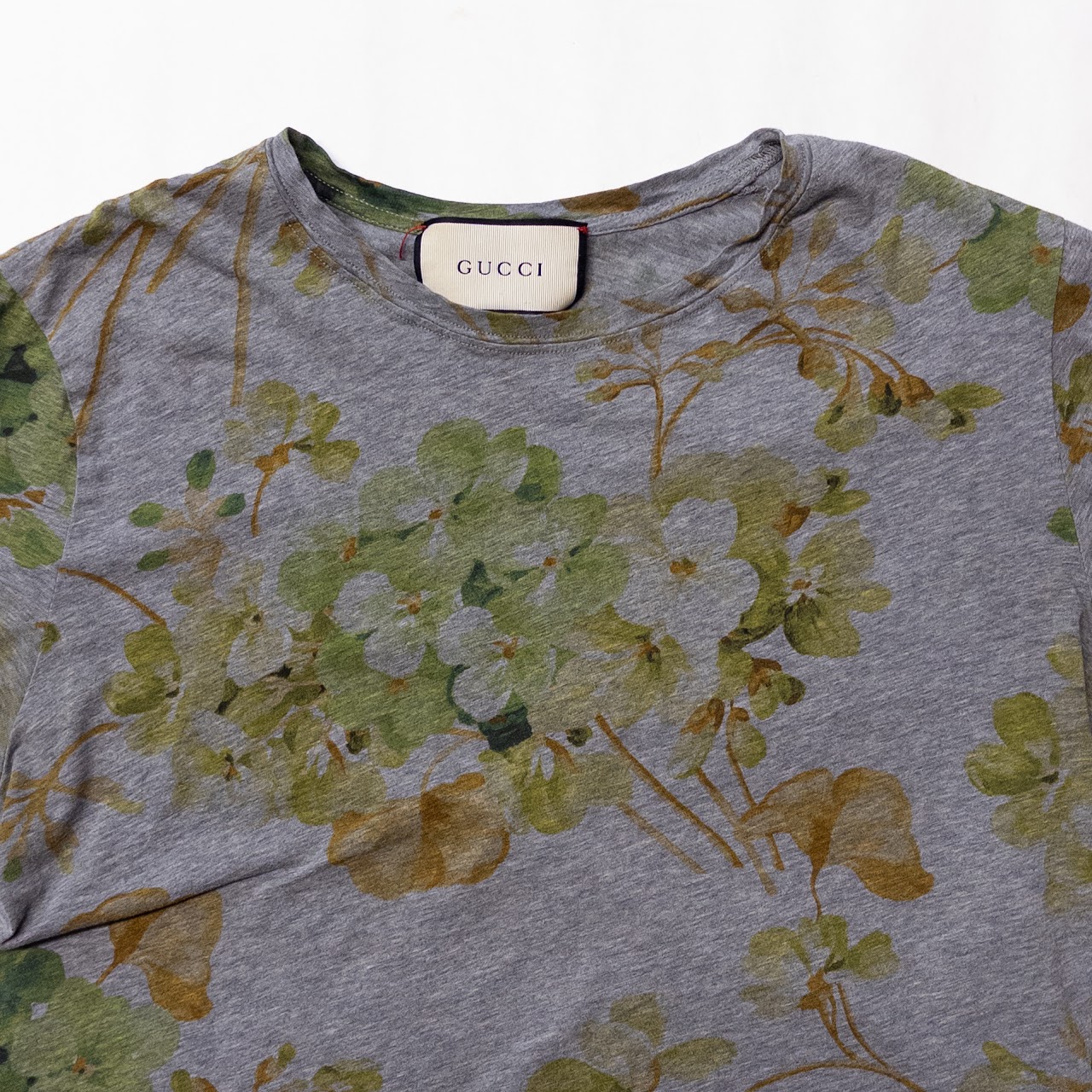 Gucci Cotton Floral Print T-Shirt