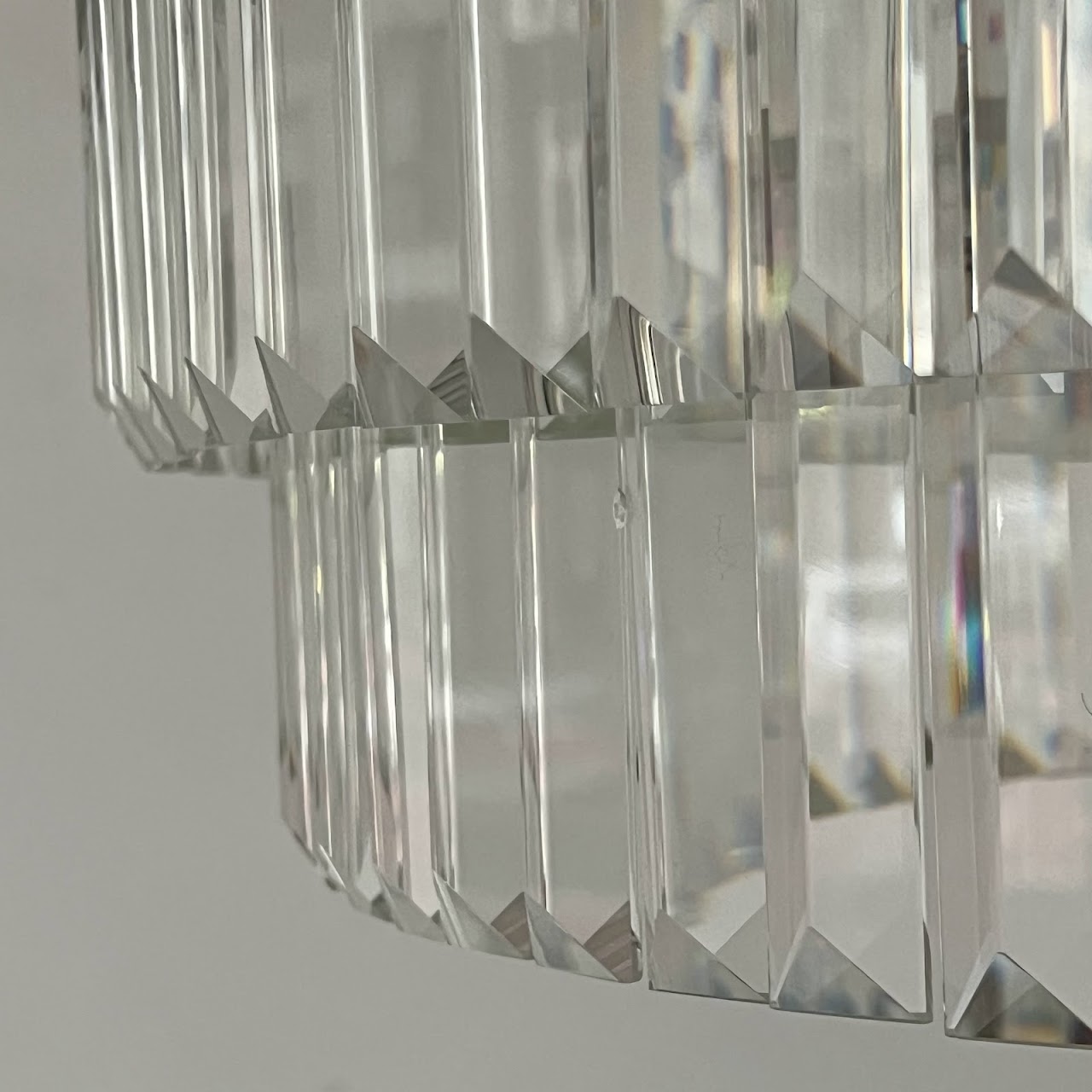 Contemporary Crystal Three Light Chandelier