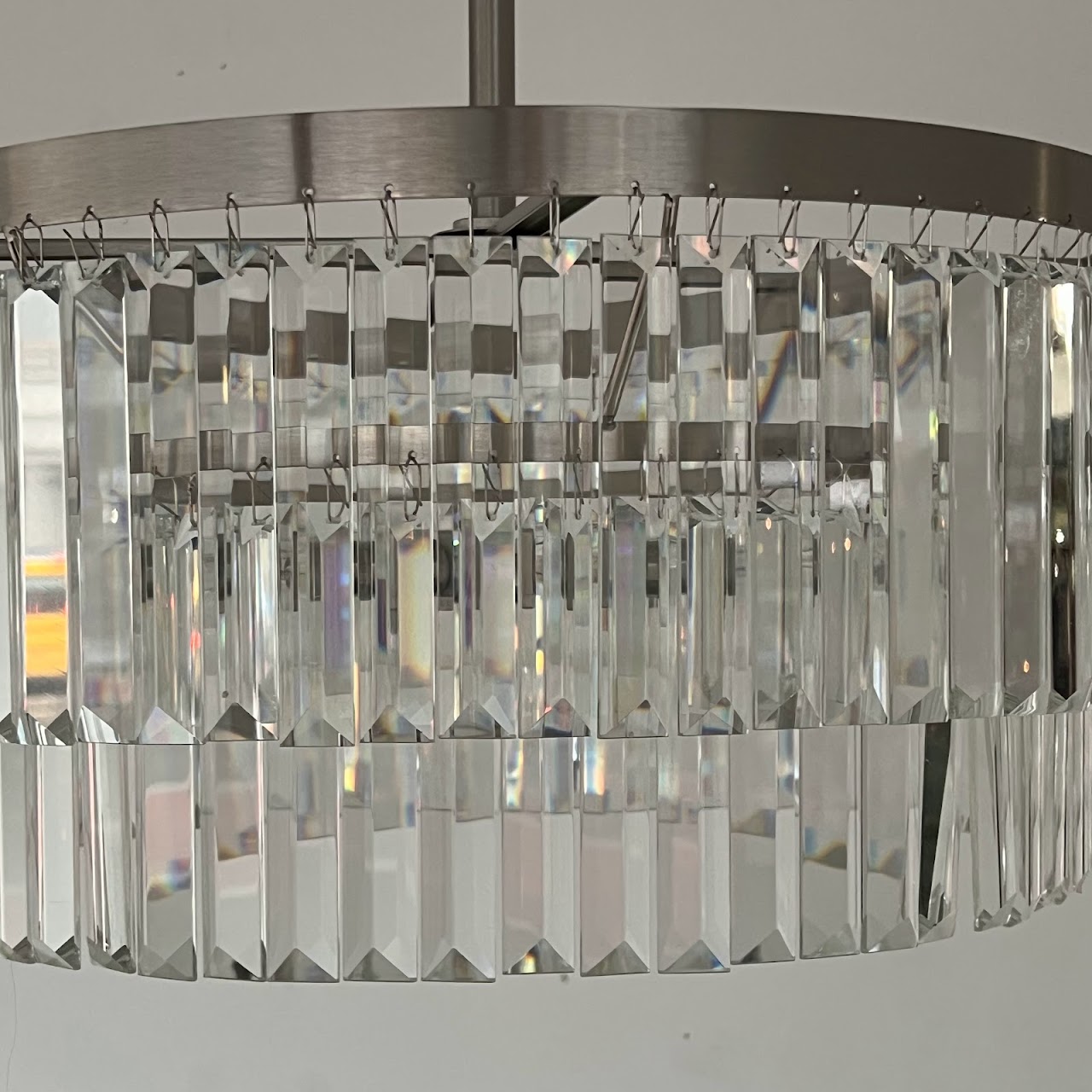 Contemporary Crystal Three Light Chandelier