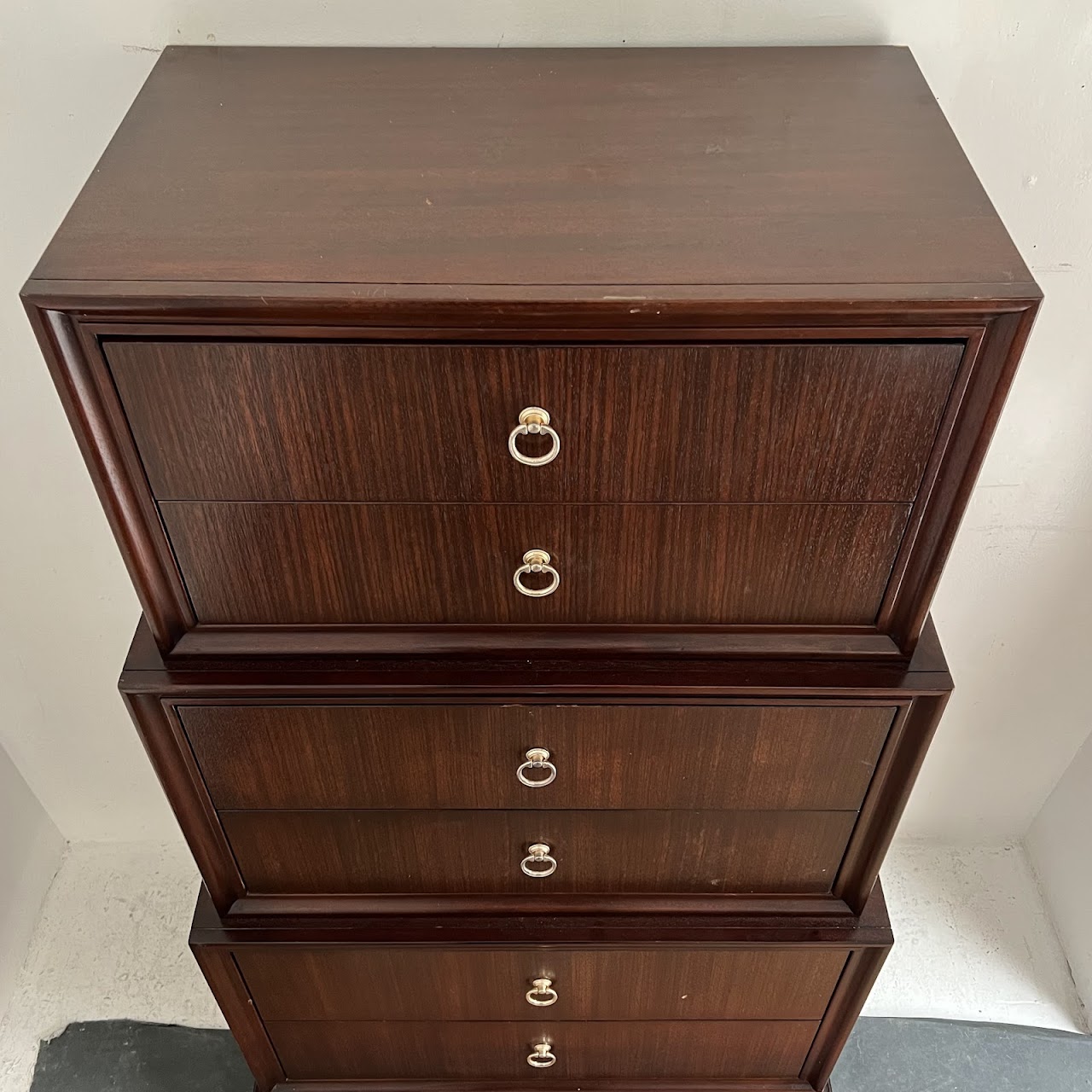 Ethan Allen Tiered Six-Drawer Highboy Dresser