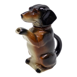 German Begging Hound Dog Ceramic Teapot