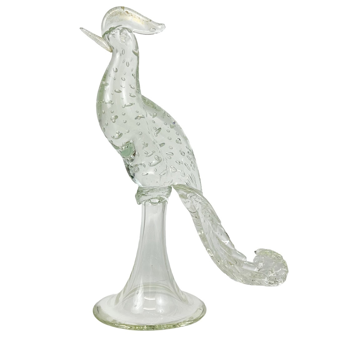 Art Glass Pheasant Statuette