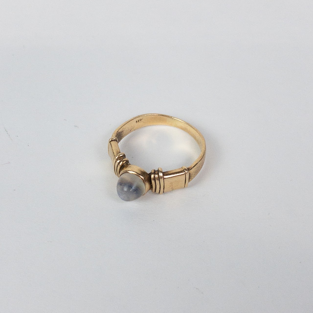 14K Gold and Moonstone Ring