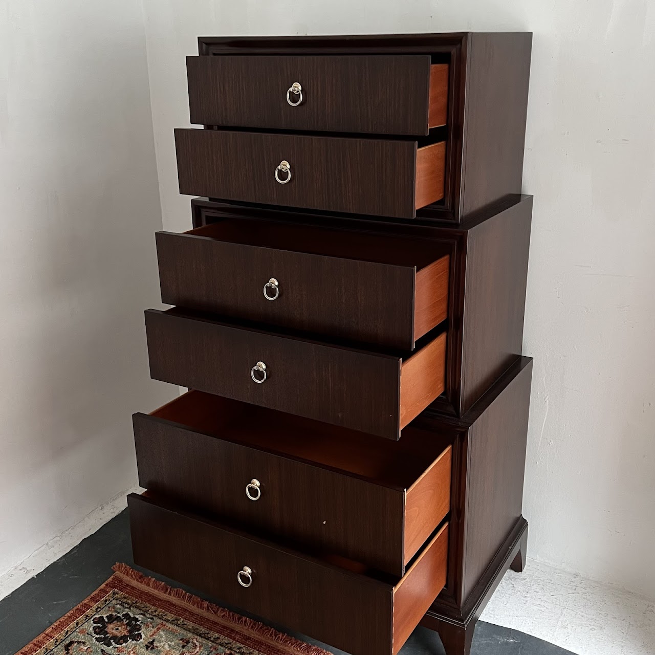 Ethan Allen Tiered Six-Drawer Highboy Dresser