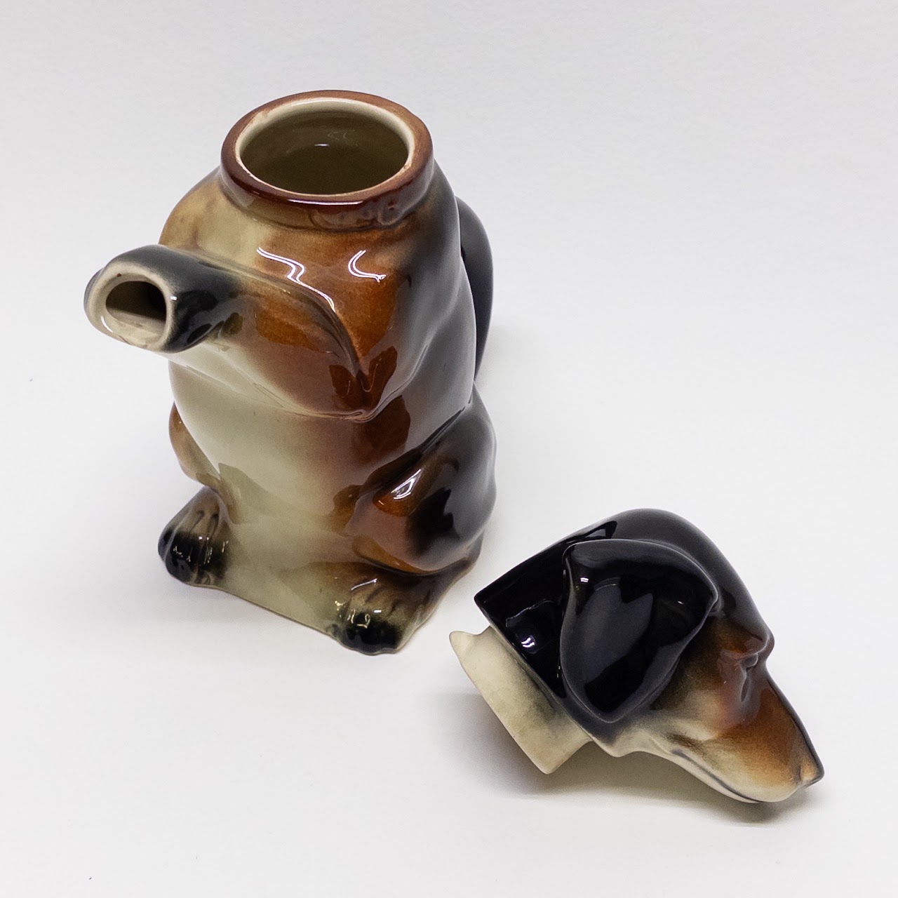 German Begging Hound Dog Ceramic Teapot