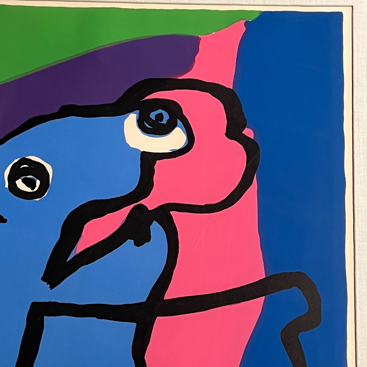 Karel Appel 'Figure' Signed Modernist Silkscreen, 1970