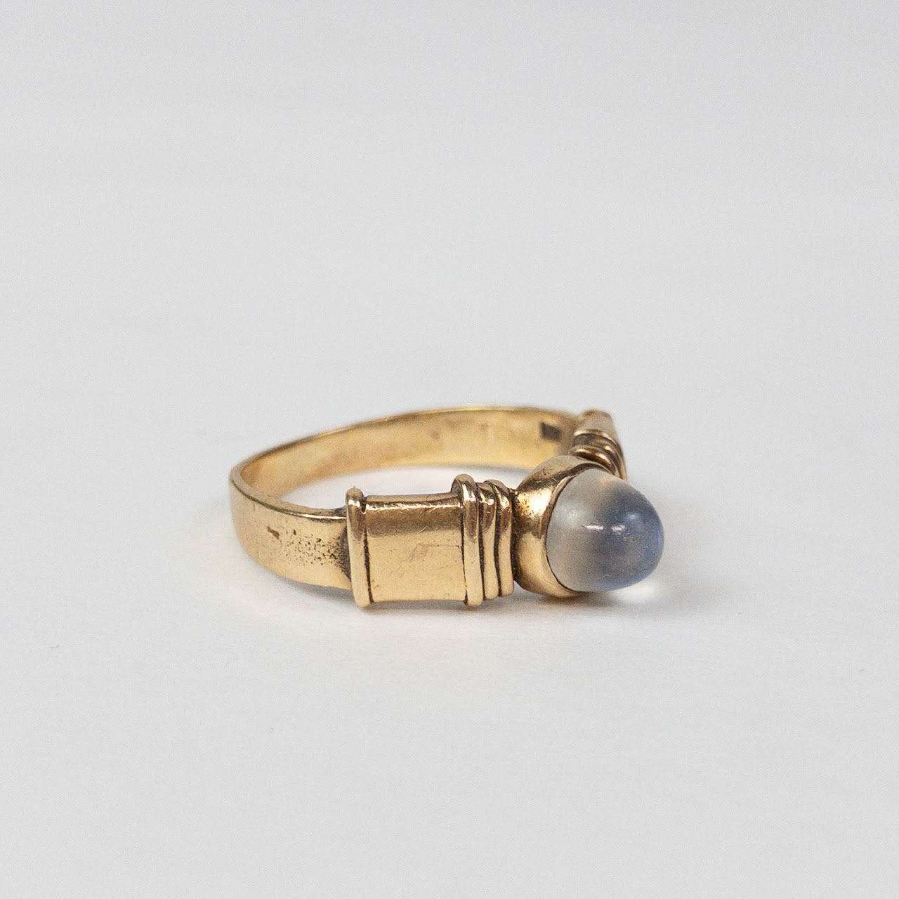 14K Gold and Moonstone Ring