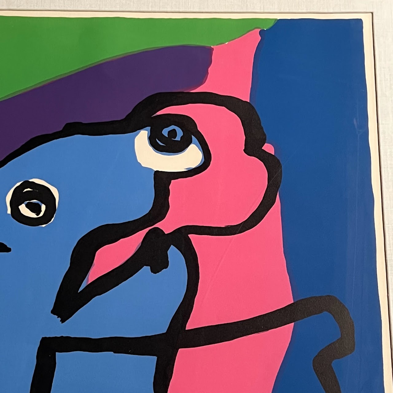 Karel Appel 'Figure' Signed Modernist Silkscreen, 1970