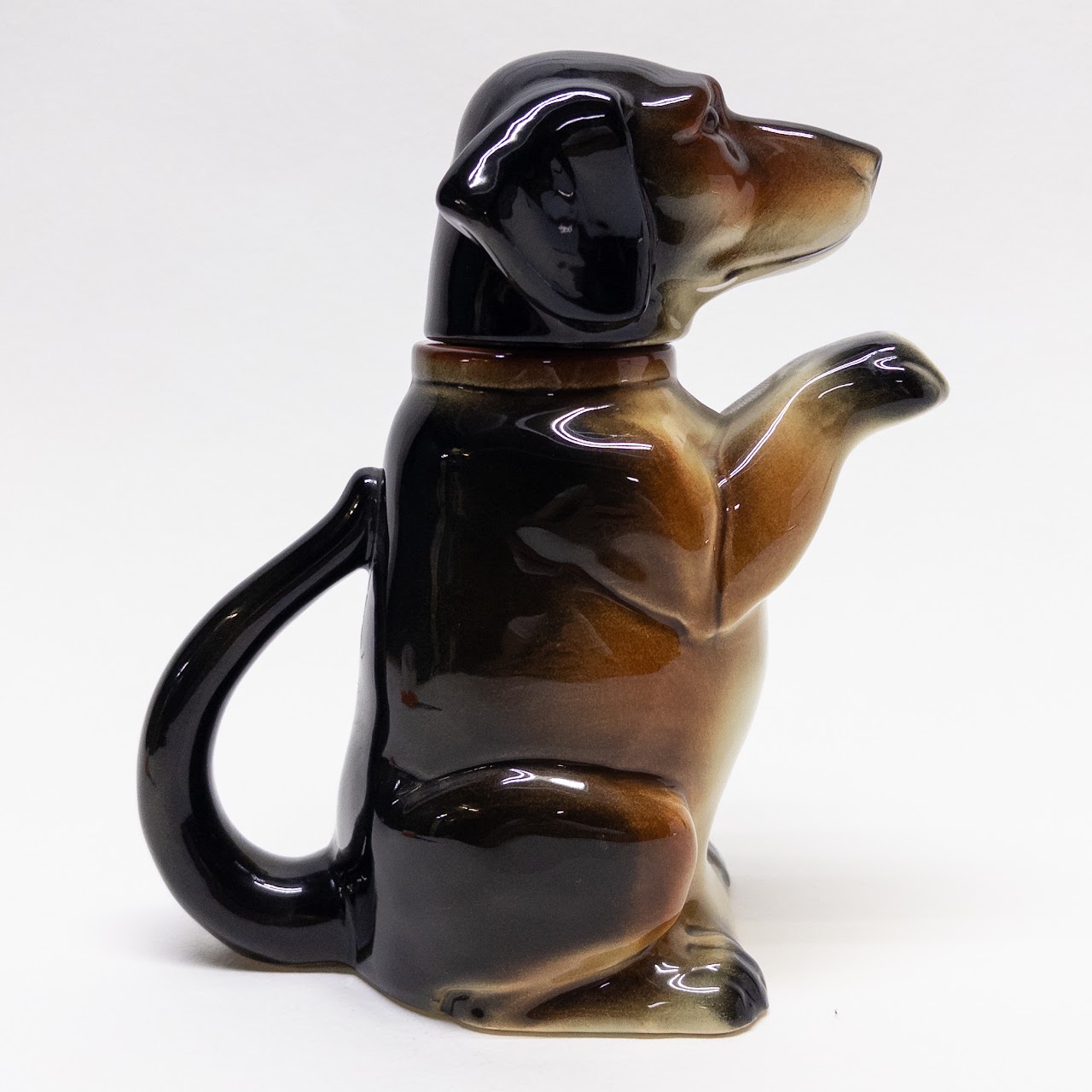 German Begging Hound Dog Ceramic Teapot