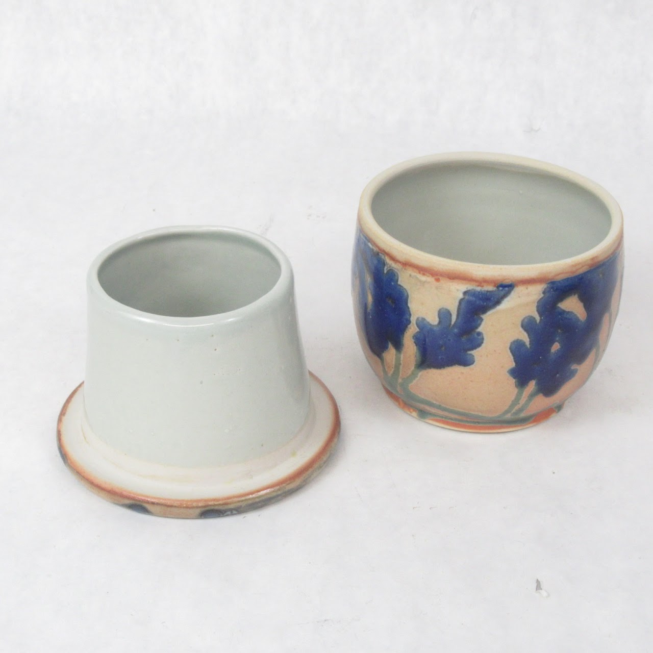 Signed Pottery Vessel Duo