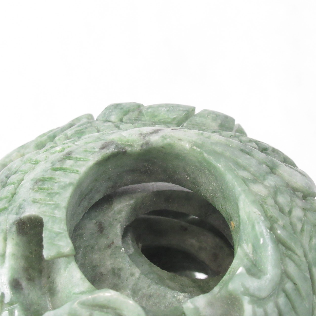 Carved Jade Dragon Puzzle Ball