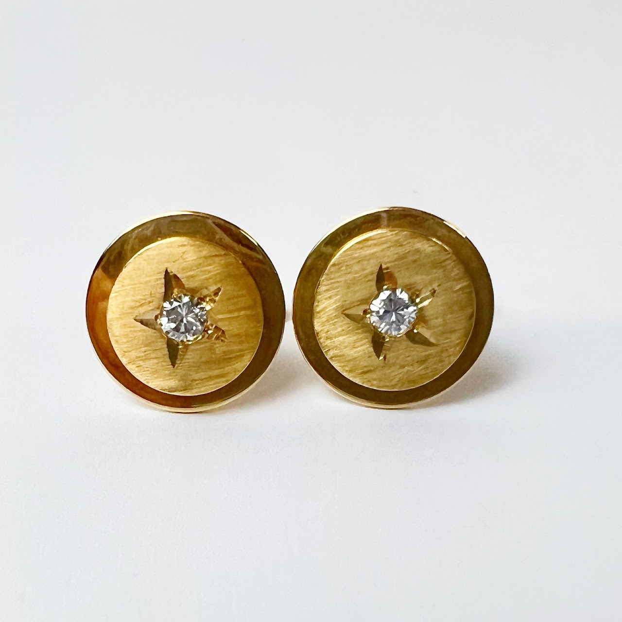 14K Gold and Diamond Cufflinks