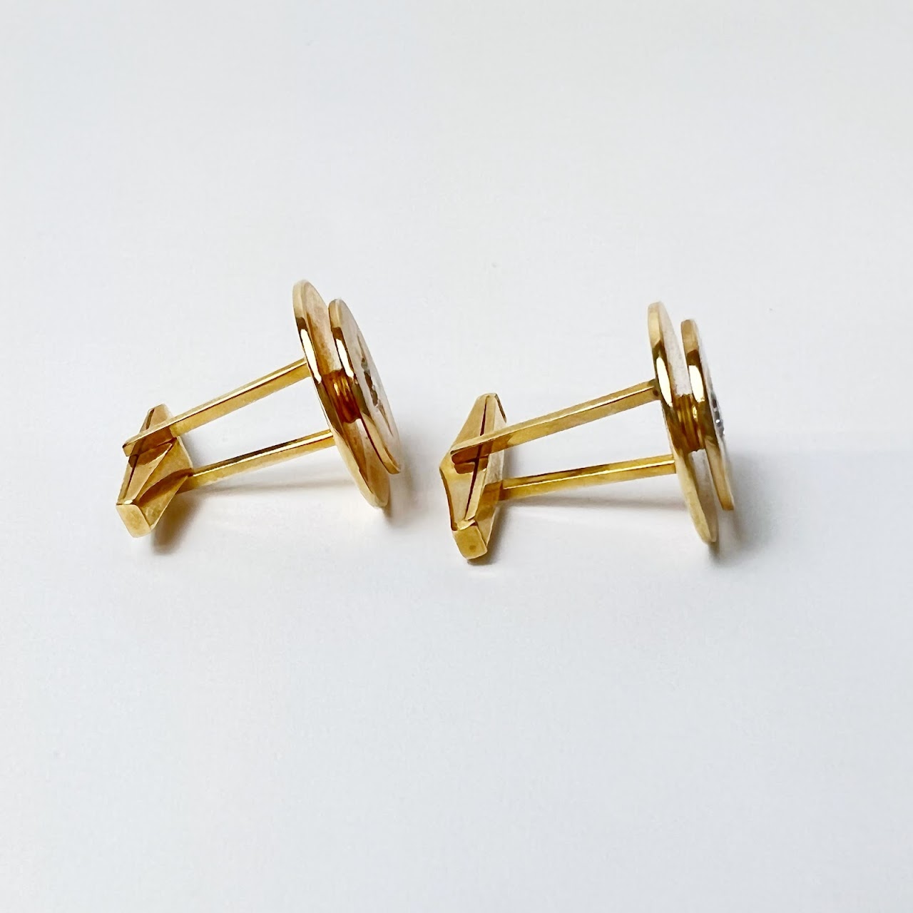 14K Gold and Diamond Cufflinks