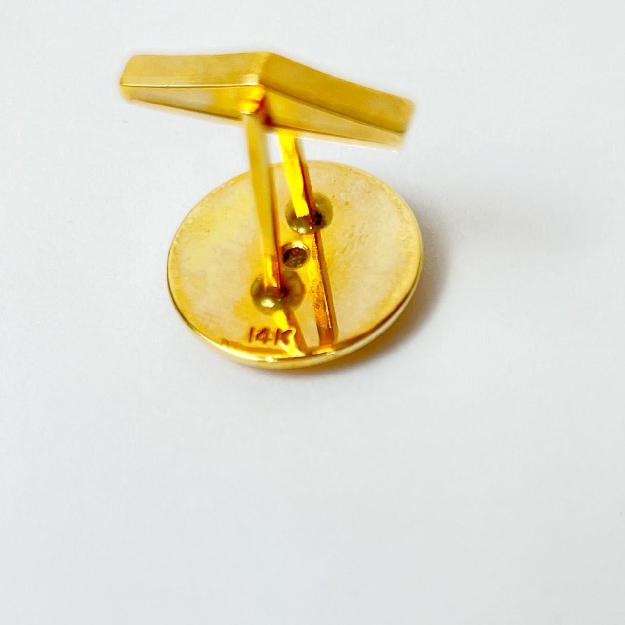 14K Gold and Diamond Cufflinks