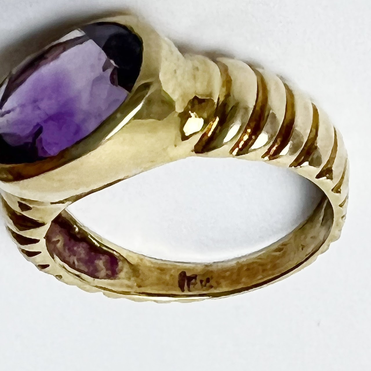 14K Gold and Amethyst Ring