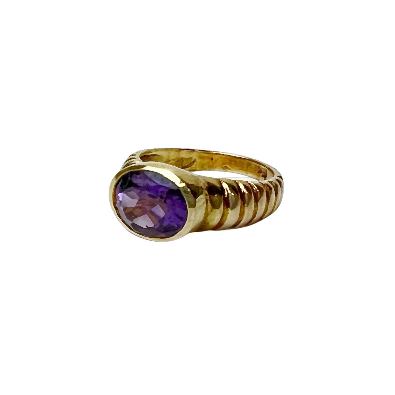 14K Gold and Amethyst Ring