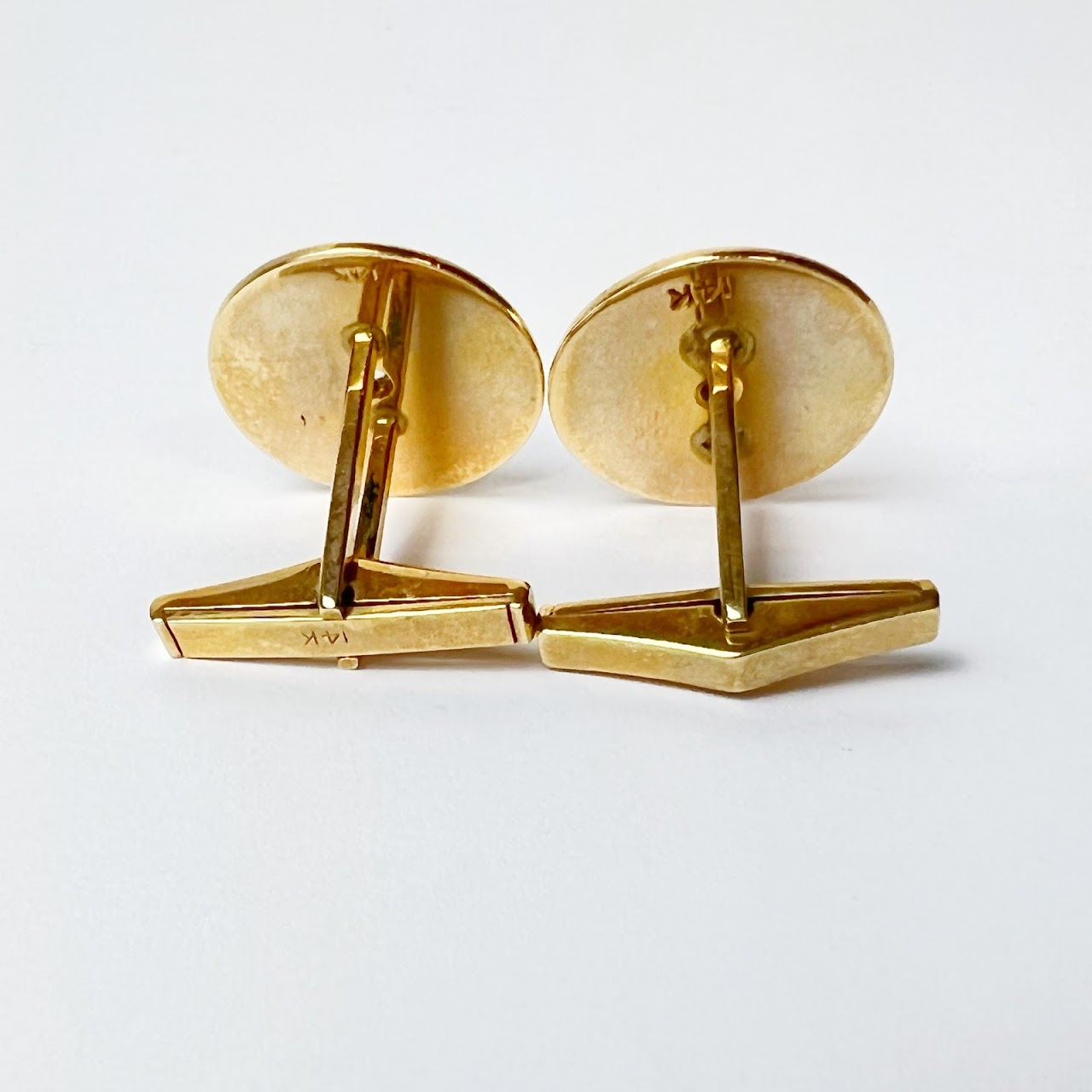 14K Gold and Diamond Cufflinks