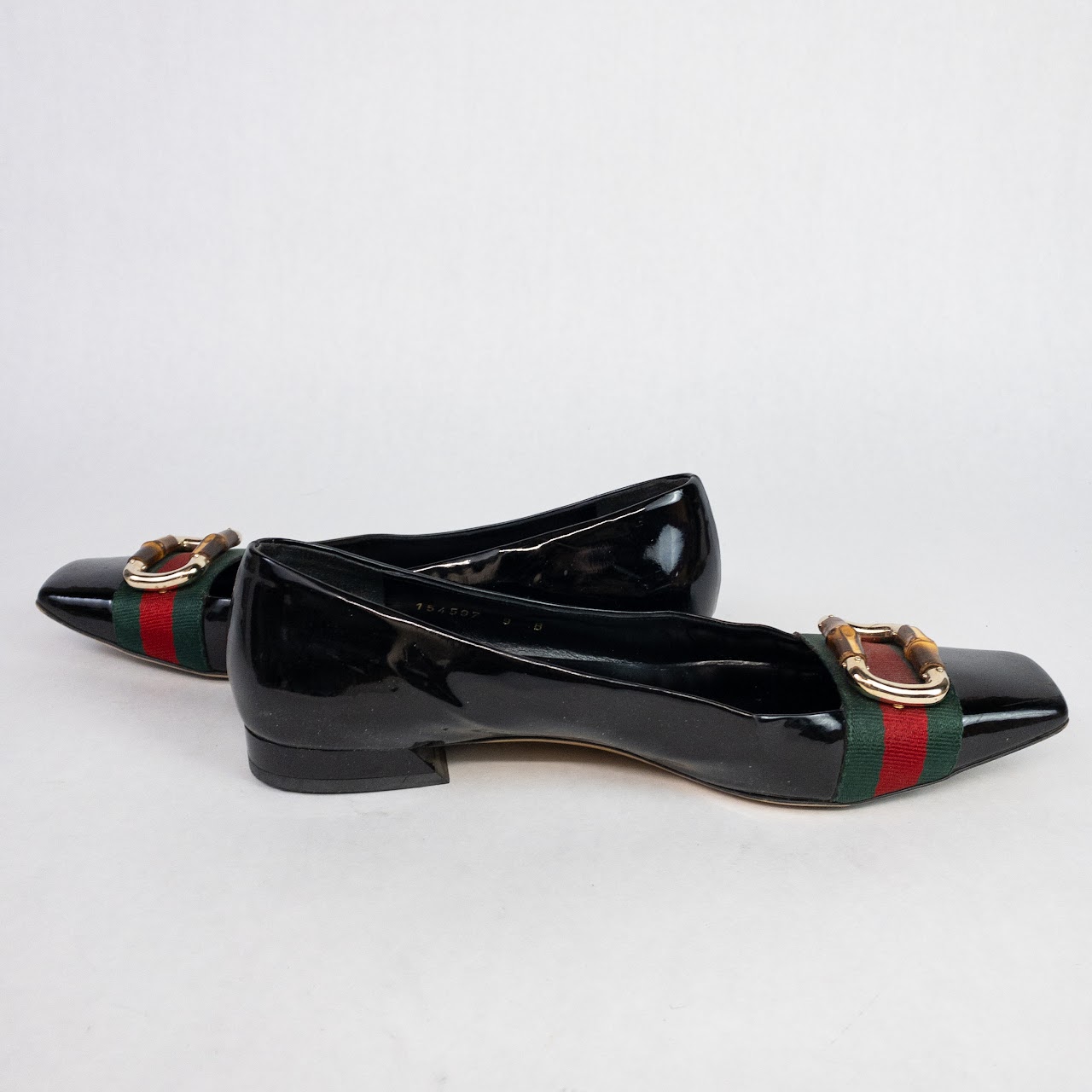 Gucci Vintage Bamboo Buckle Flats