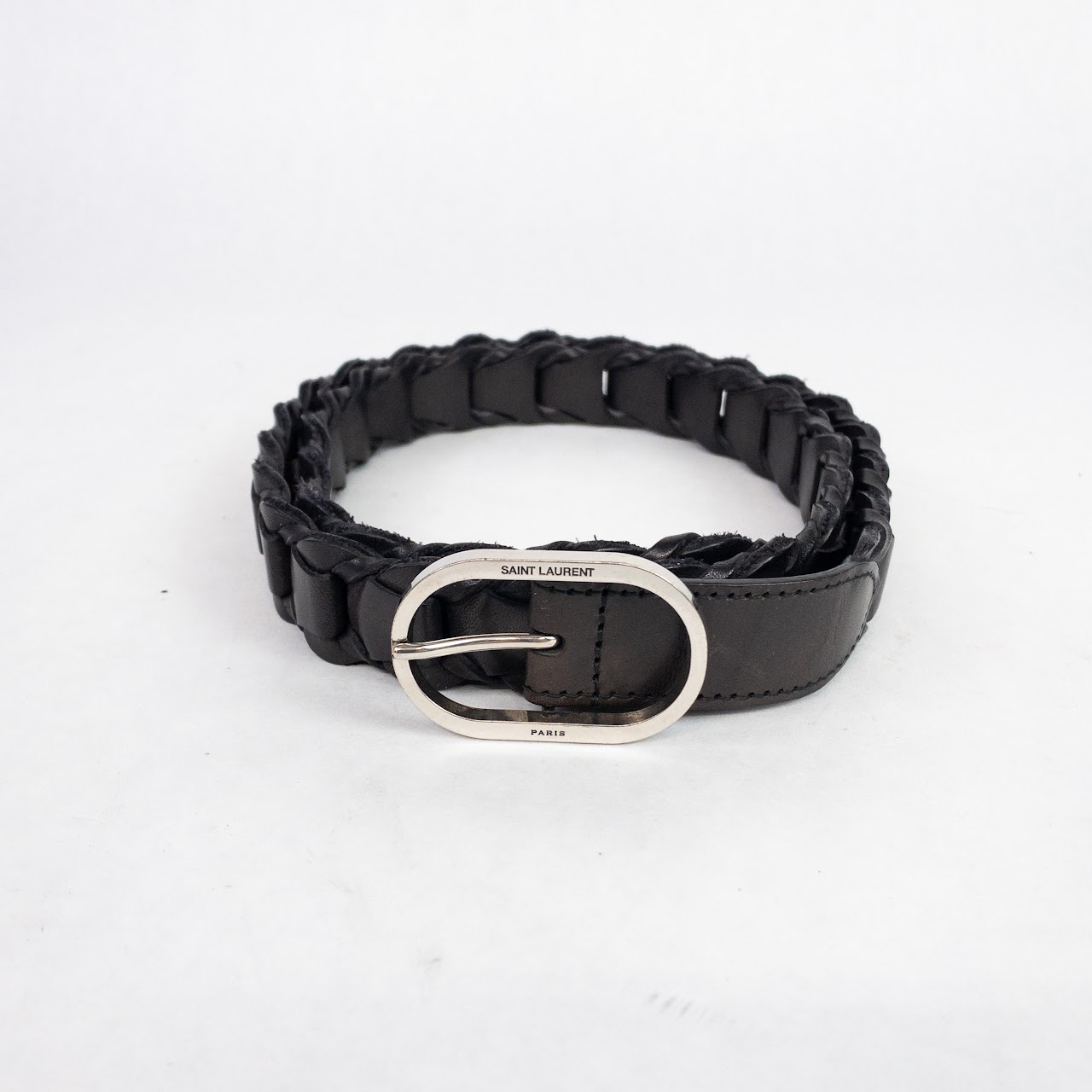 Saint Laurent Woven Leather Belt