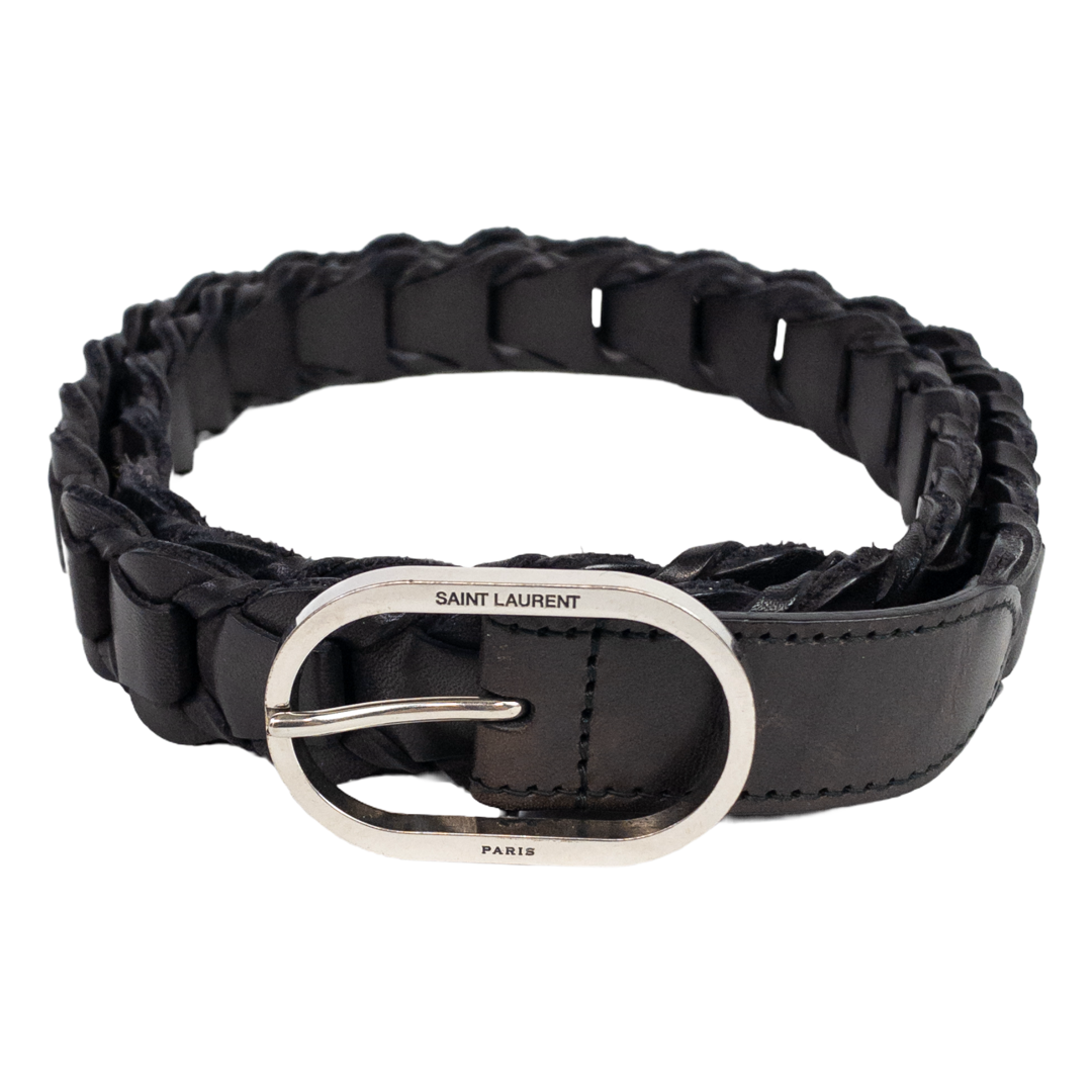 Saint Laurent Woven Leather Belt