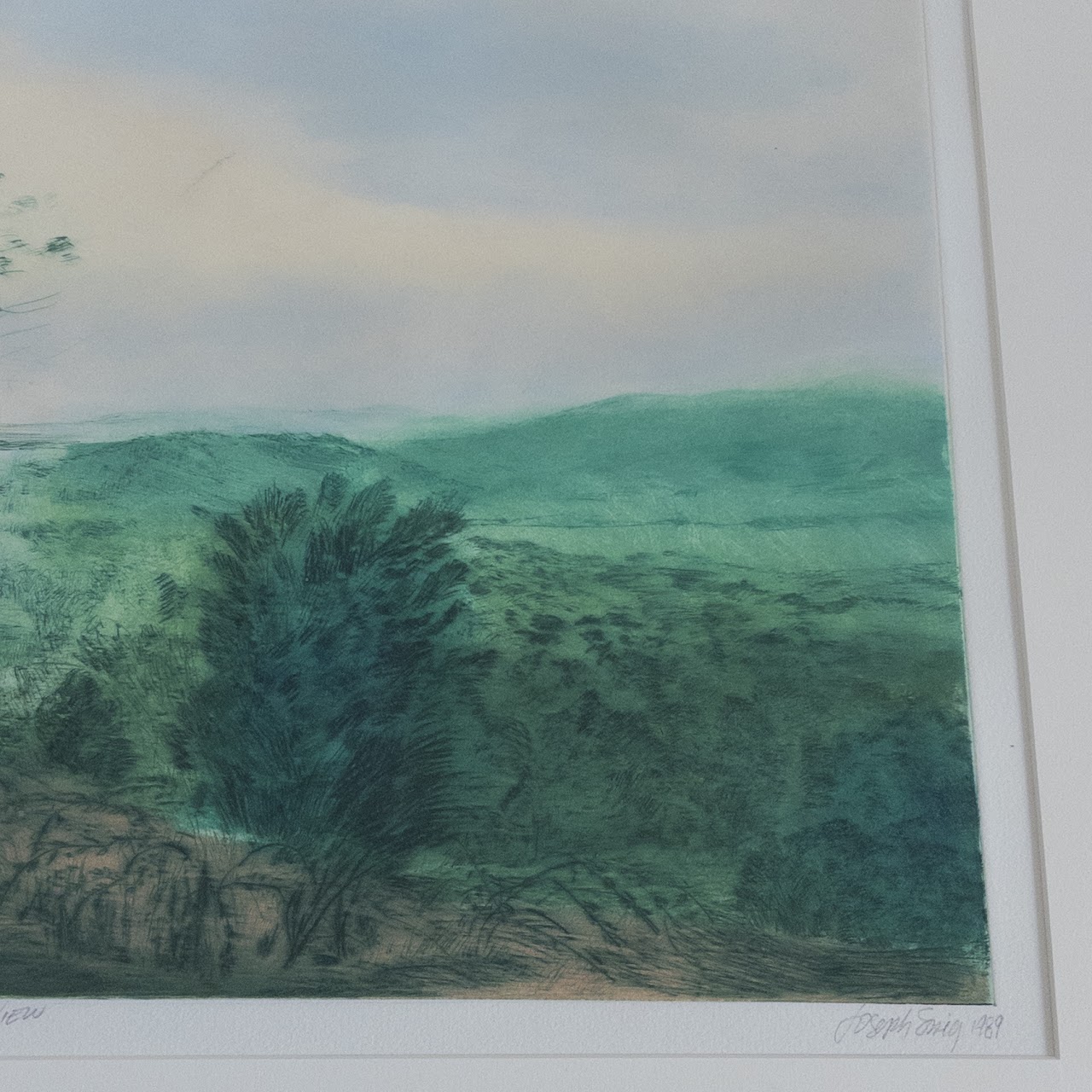 Joseph Essig 'Western View' Signed Etching and Aquatint