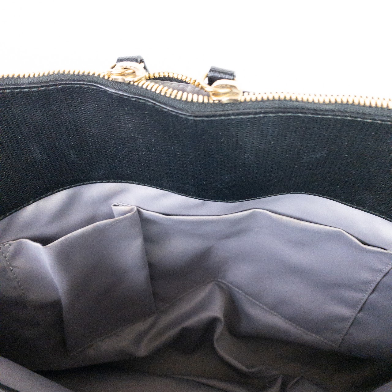 Furla Embossed Black Leather Handbag