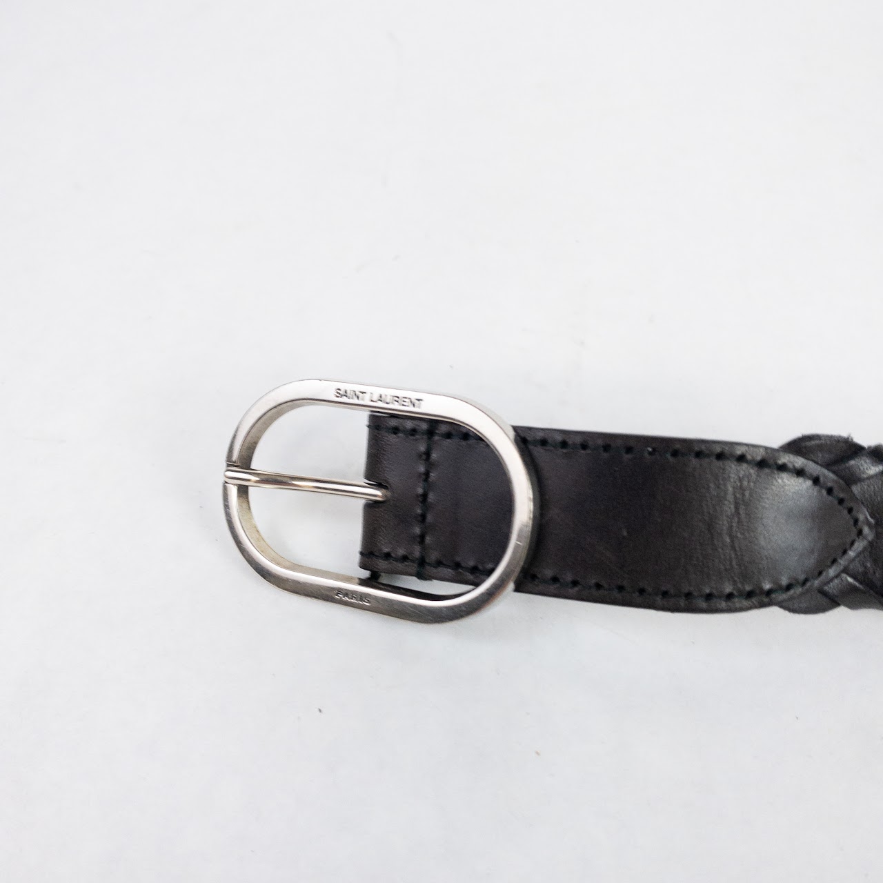 Saint Laurent Woven Leather Belt