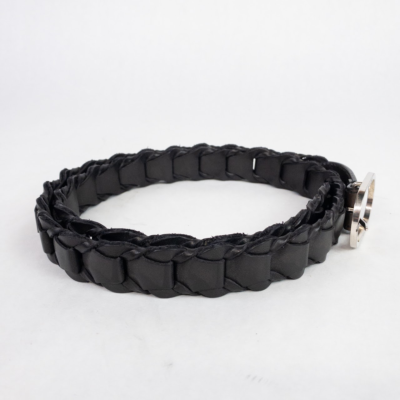 Saint Laurent Woven Leather Belt