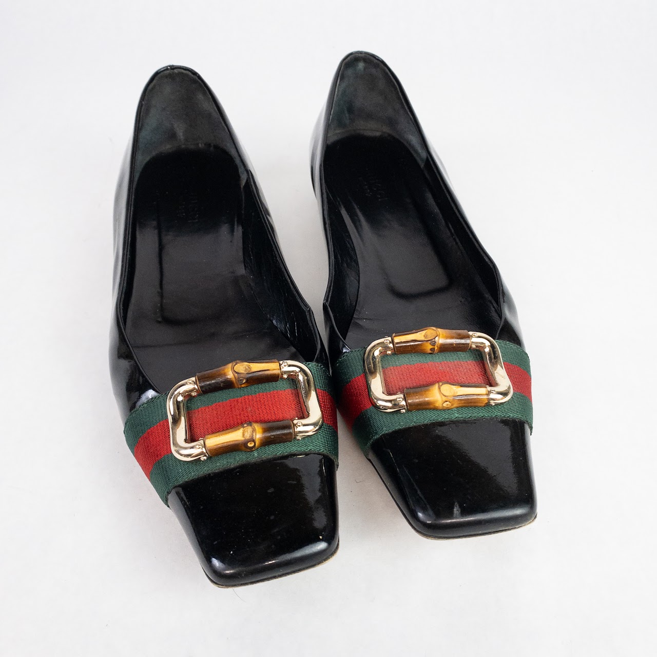 Gucci Vintage Bamboo Buckle Flats