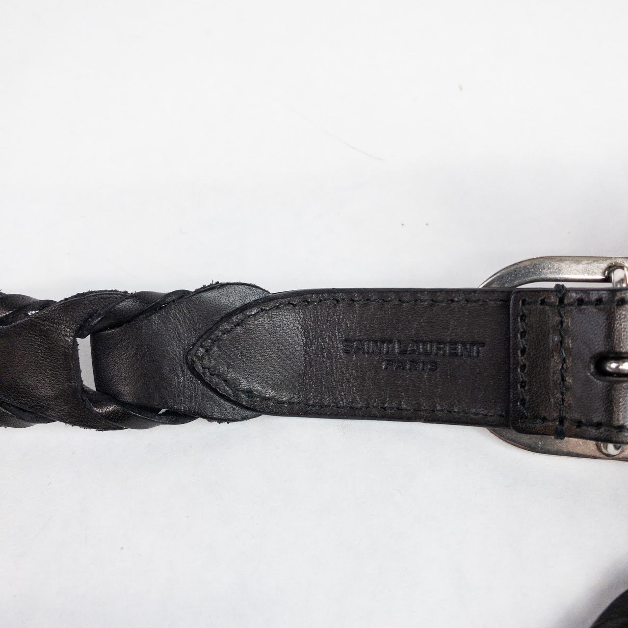 Saint Laurent Woven Leather Belt