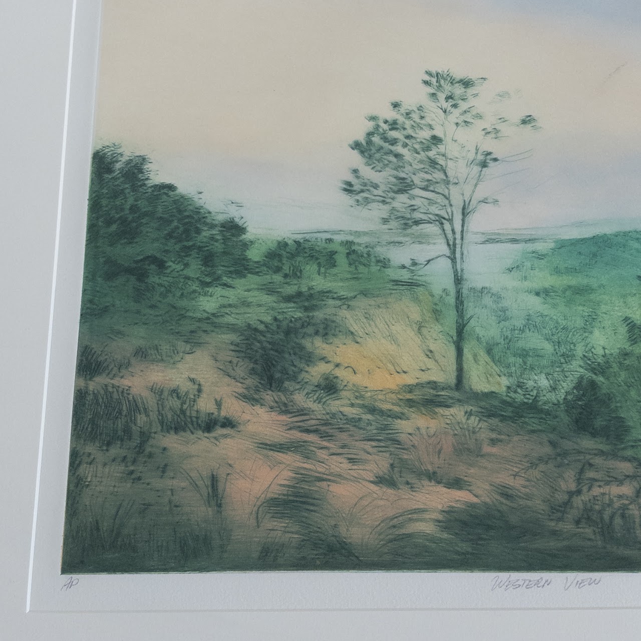 Joseph Essig 'Western View' Signed Etching and Aquatint