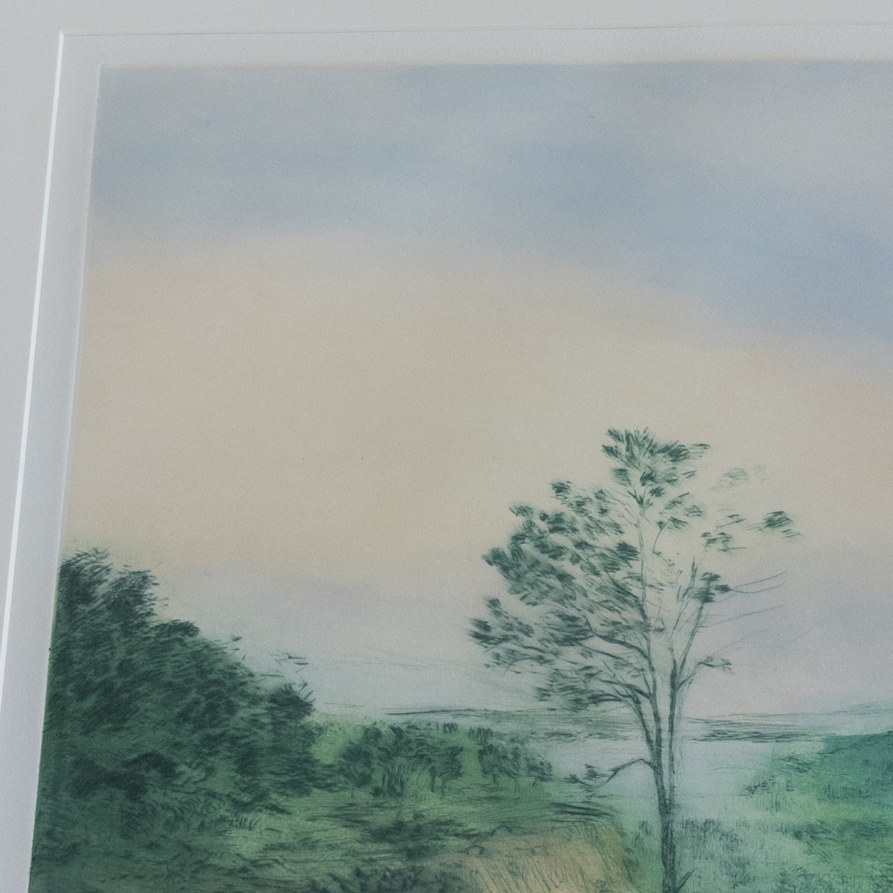 Joseph Essig 'Western View' Signed Etching and Aquatint