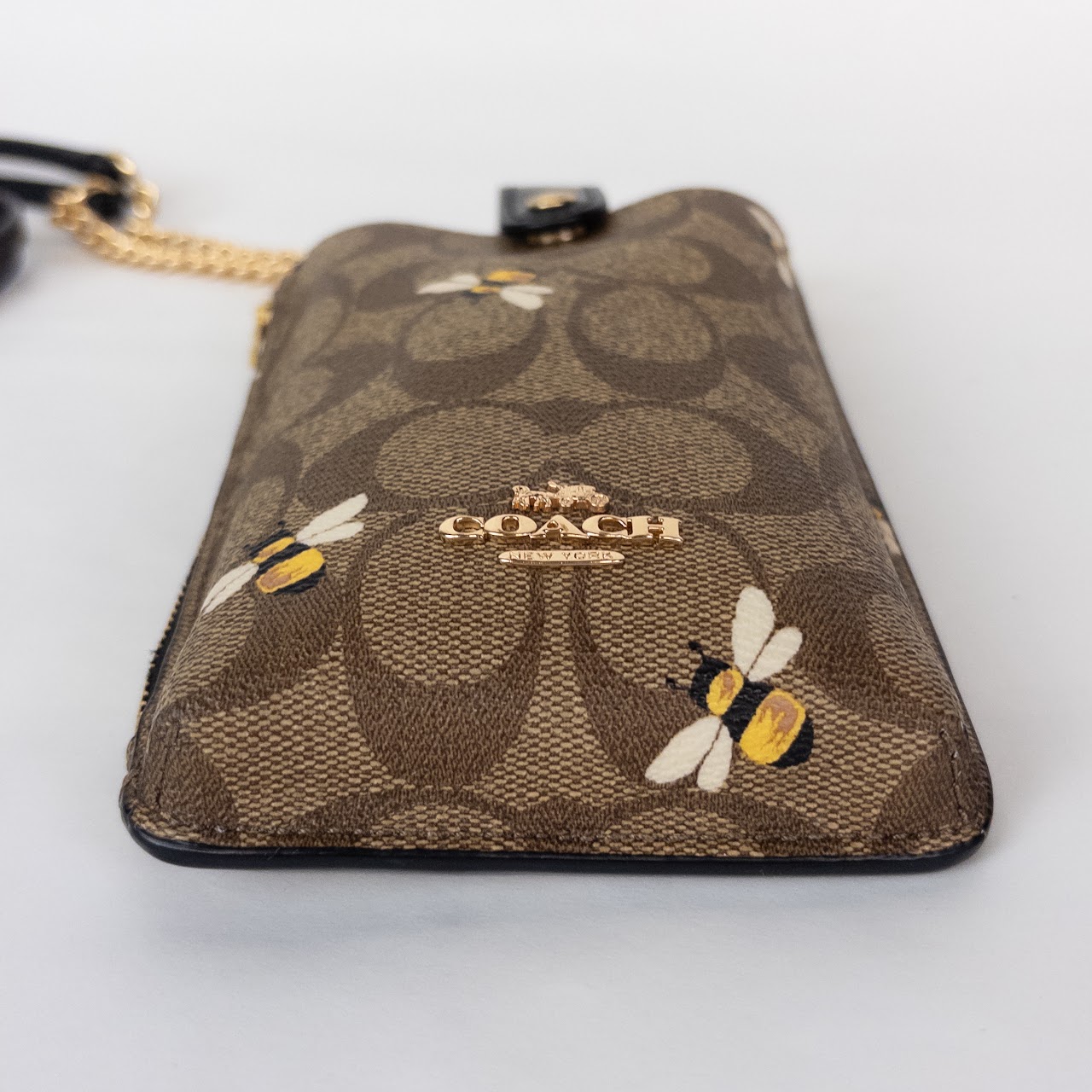 Coach Monogrammed Bee Print Crossbody Phone Case