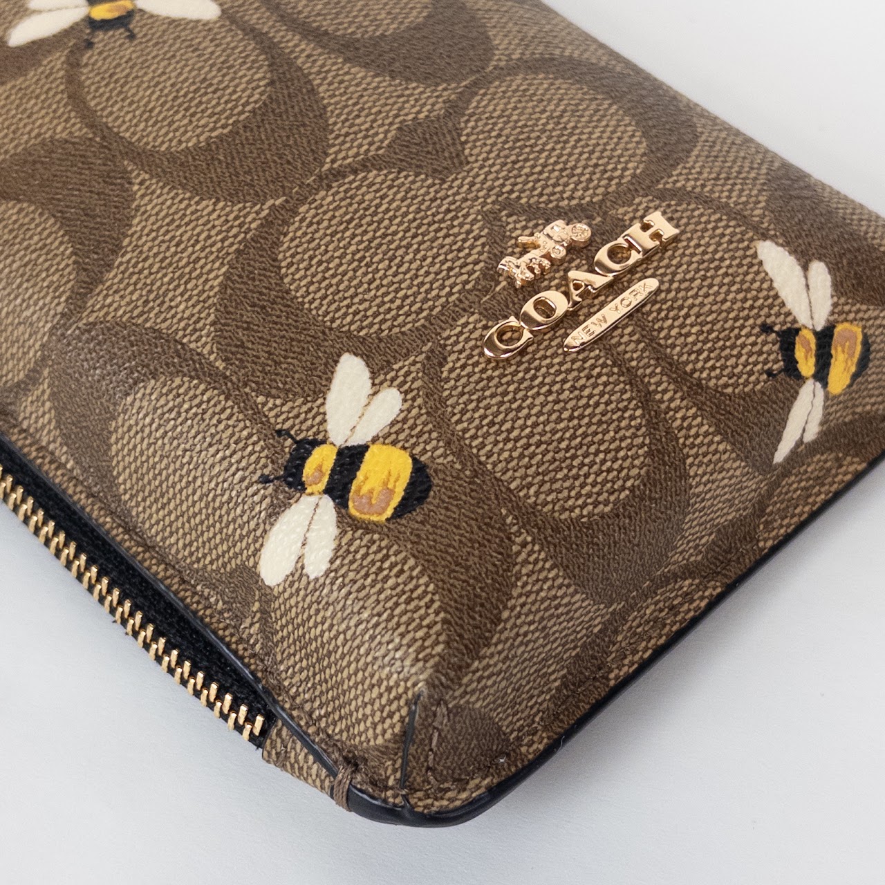 Coach Monogrammed Bee Print Crossbody Phone Case