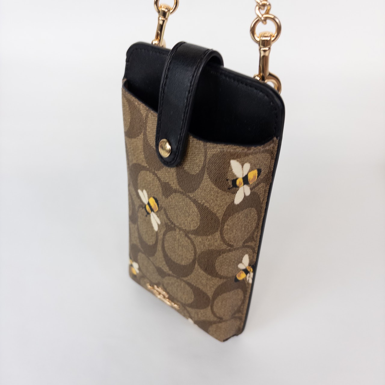 Coach Monogrammed Bee Print Crossbody Phone Case